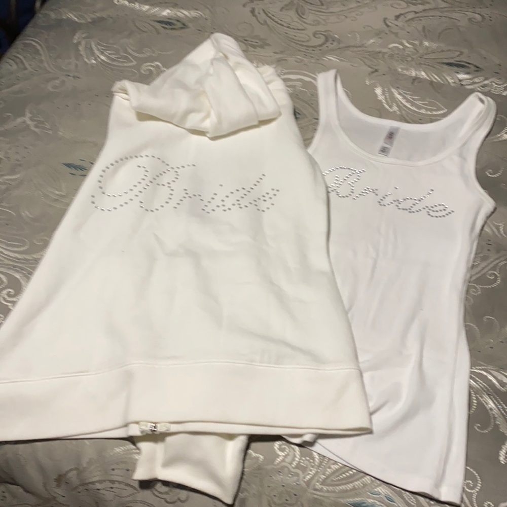 Gilligan & O’Malley ‘Bride’ sweatshirt and tank top
